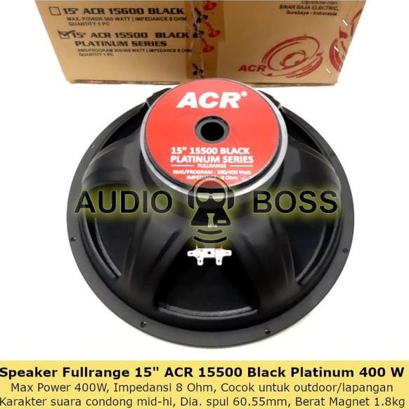 FREE ONGKIR JTR Speaker ACR 15 inch 15500 Black Platinum Series - Speaker 15500 ACR 15500 Hitam Plat