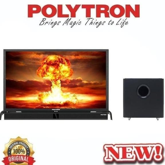 BEBAS ONGKIR POLYTRON LED TV 32 Inch 32B1550 SOUNDBAR WITH SUBWOOFER - GARANSI 5 TH