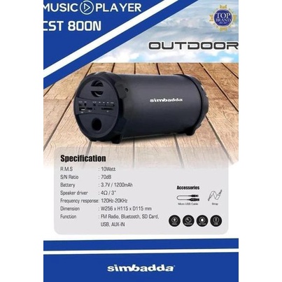 Simbadda CST 800N Bluetooth Speaker Portable Simbada CST800N Portabel garansi resmi