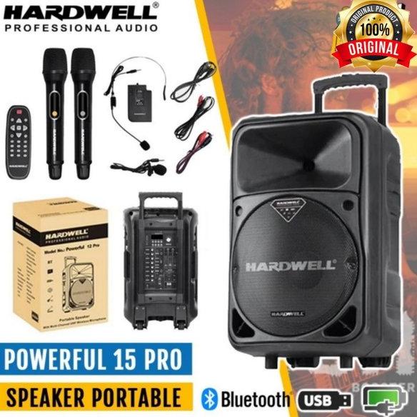 Speaker portabel 15 inch Hardwell powerfull 15pro powerfull 15 pro bluetooth