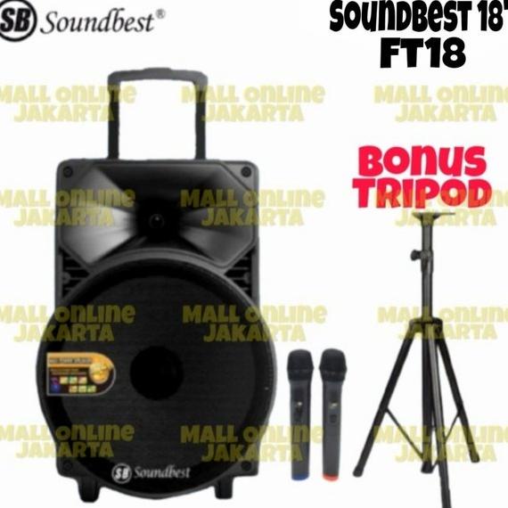 SALE Speaker Aktif Portable SOUNDBEST 18 INCH FT18 Bluetooth aktive FT 18