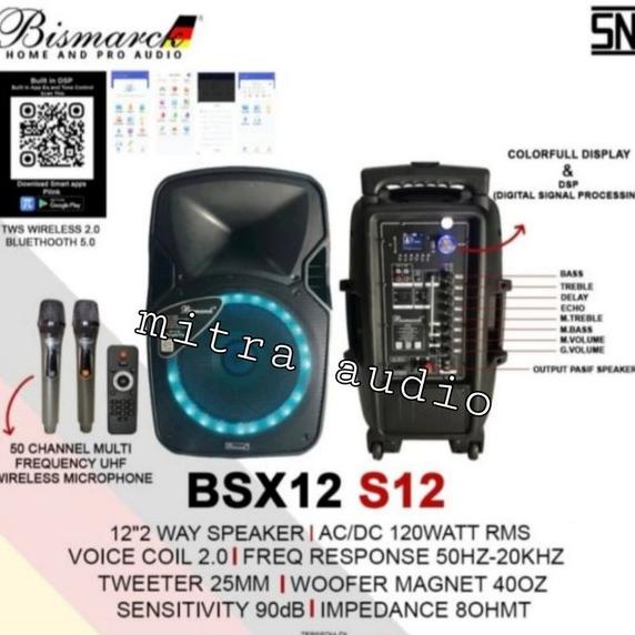 GARANSI Speaker portabel 12 inch original Bismarck bsx 12 bsx12
