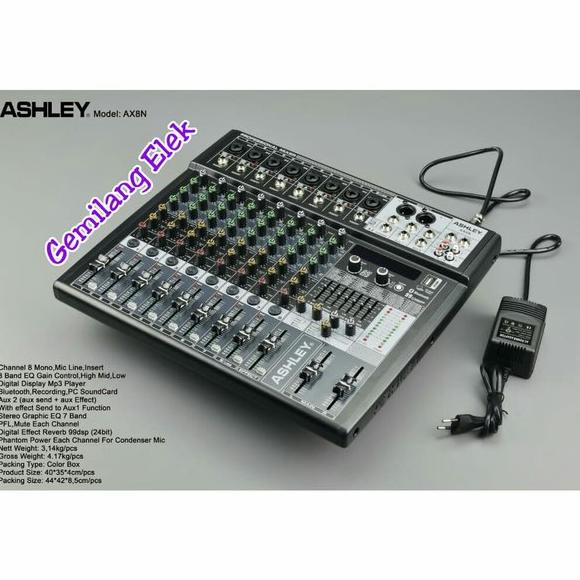 Mixer ASHLEY AX8N Bluetooth 8 channel