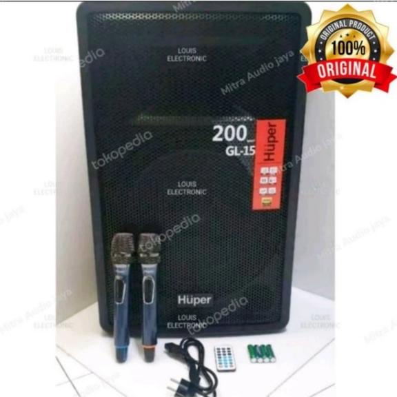 Speaker portabel original Huper GL-15 speaker 15 inch
