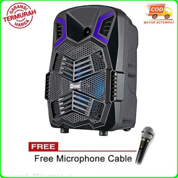 TERBARU Speaker GMC 897K 8 inch Subwoofer Bluetooth Portable Free Mic Karaoke
