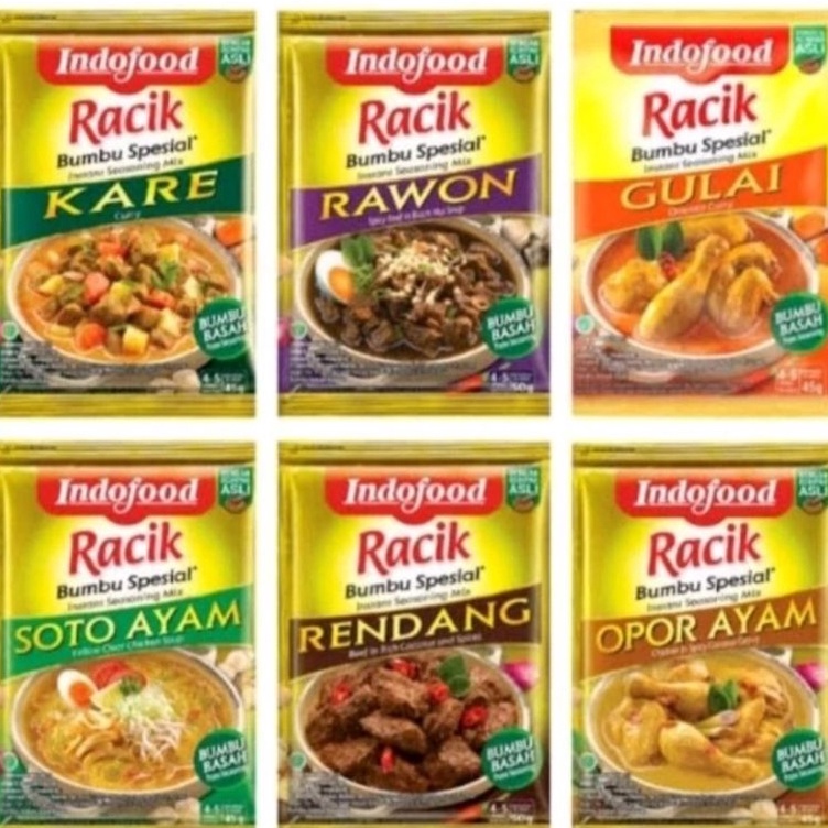 

Produk Bumbu Spesial Racik Indofood Kare / Gulai / Opor / Rendang / Soto / Rawon Baru