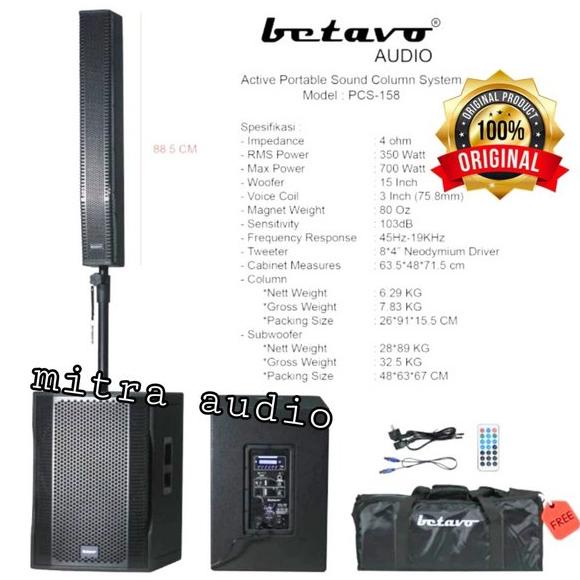 Speaker aktif column Betavo pcs 158 original