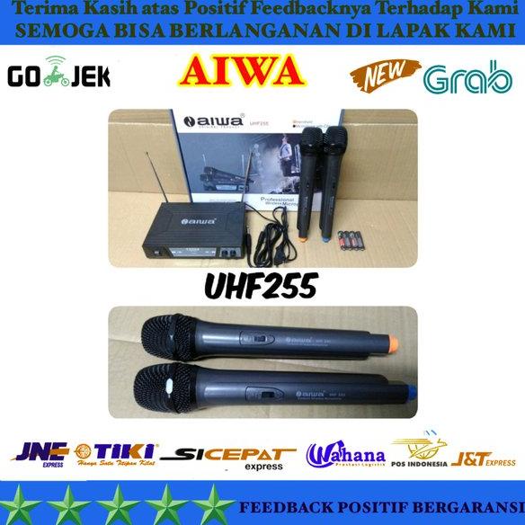 audio Mic Microphone Wireless Aiwa 255 UHF Professional Vocal