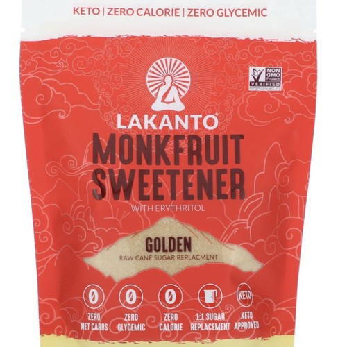 

Lakanto Monkfruit Monk Fruit Sweetener Erythritol Golden 235 Gram