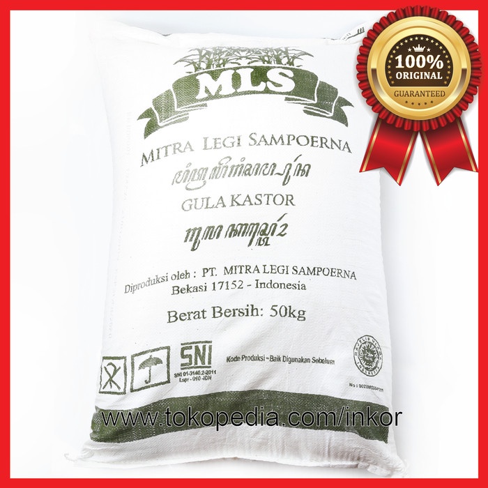 

[GOJEK/GRAB] GULA KASTOR MLS GULA HALUS 50KG