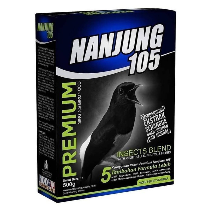 Terlaris Voer Nanjung Premium 105 500Gr Biru Original Pur Ebod Nanjung