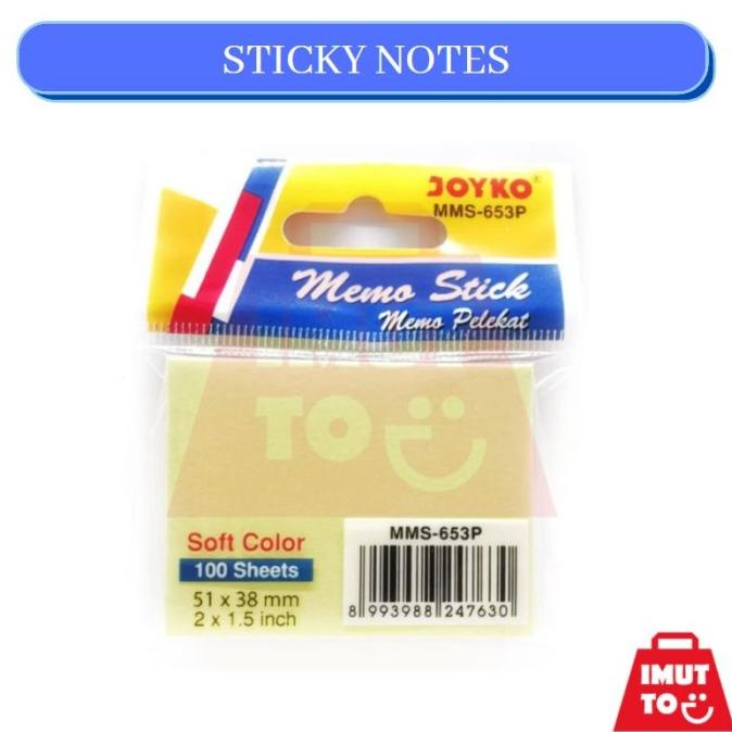 

+++++] IMUTTO - JOYKO MEMO PEREKAT TEMPEL STICKY NOTE STICK NOTES 653P