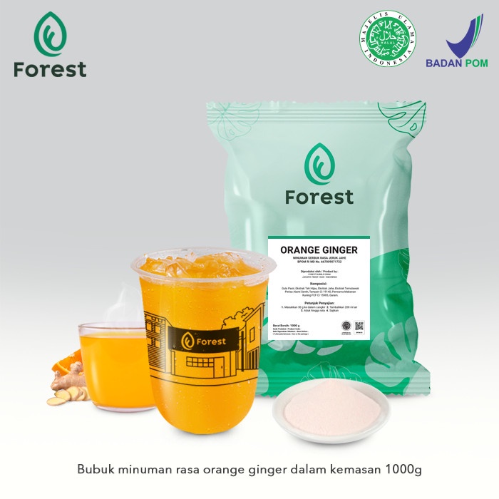 

Bubuk Minuman ORANGE GINGER Powder 500 g - FOREST Bubble Drink