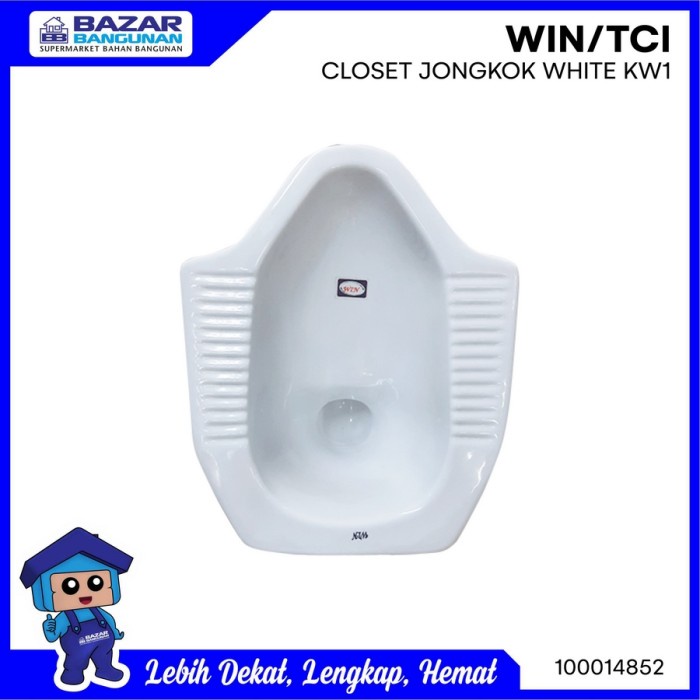 CLOSET / KLOSET JONGKOK / TOILET SQUAT WIN TCI KW1 WHITE