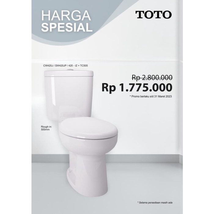 CLOSET KLOSET TOTO CW420J / SW420JP / 420-IZ + TC505 (TUTUP BIASA)