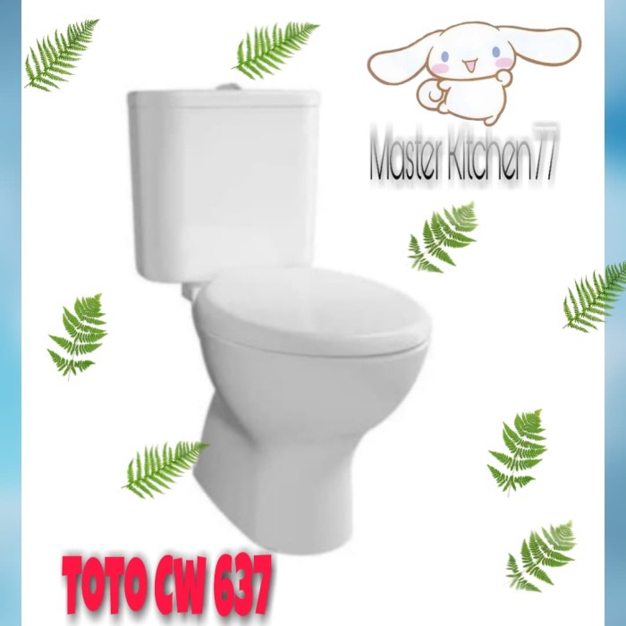 Closet Kloset Toilet Duduk Toto Cw 637 J Cw637J Complete set white