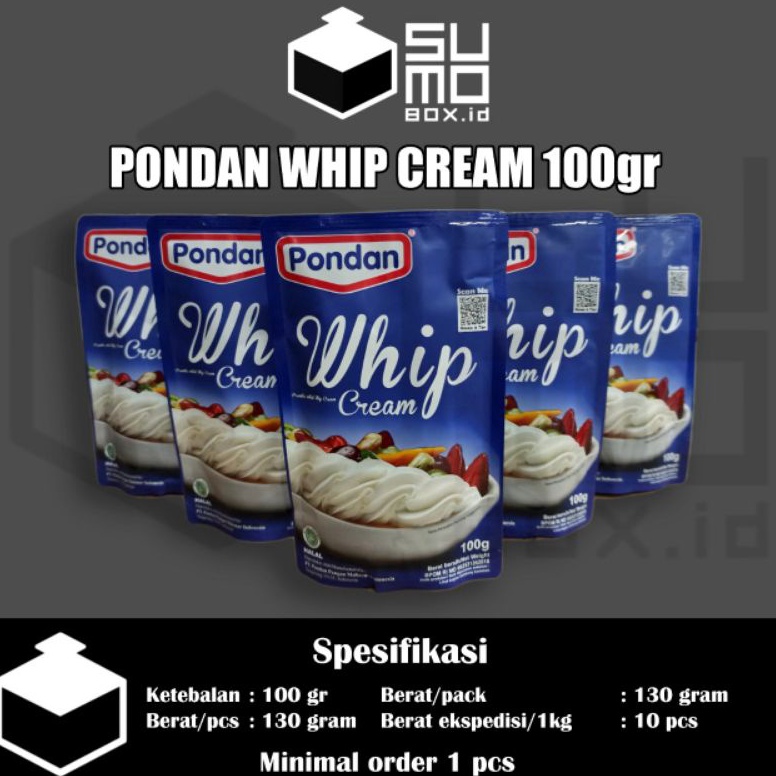 

3.3 Brands Festival Pondan whip cream pouch / Bubuk instan krim kue whipping