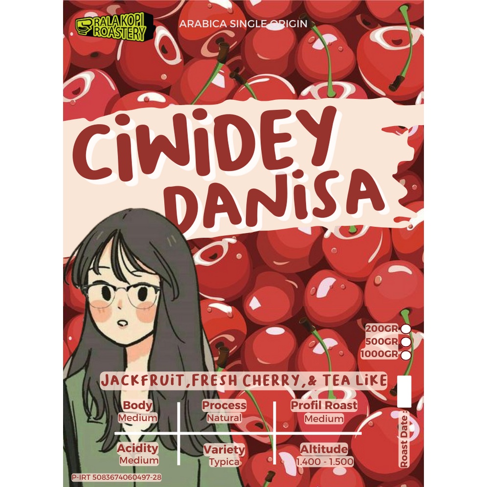 

Kopi Arabika Ciwidey Danisa Biji Kopi Single Gin Arabica 200Gr