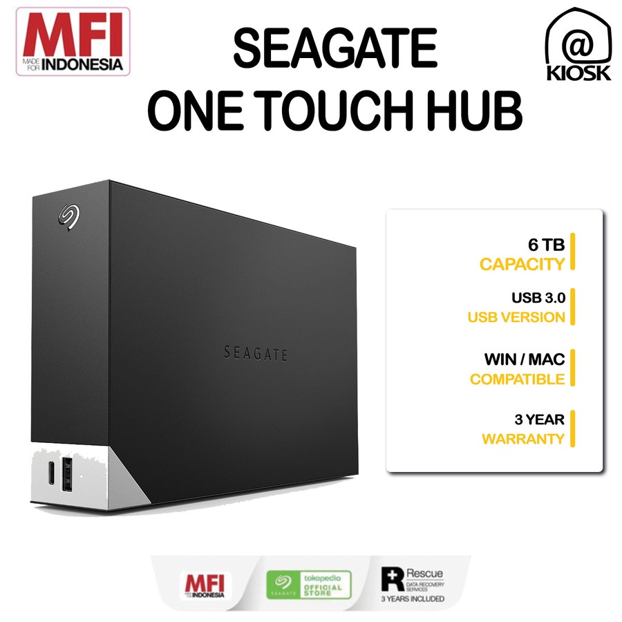 Seagate One Touch Desktop Hub / HDD 6TB / Hardisk Eksternal / USB3.0