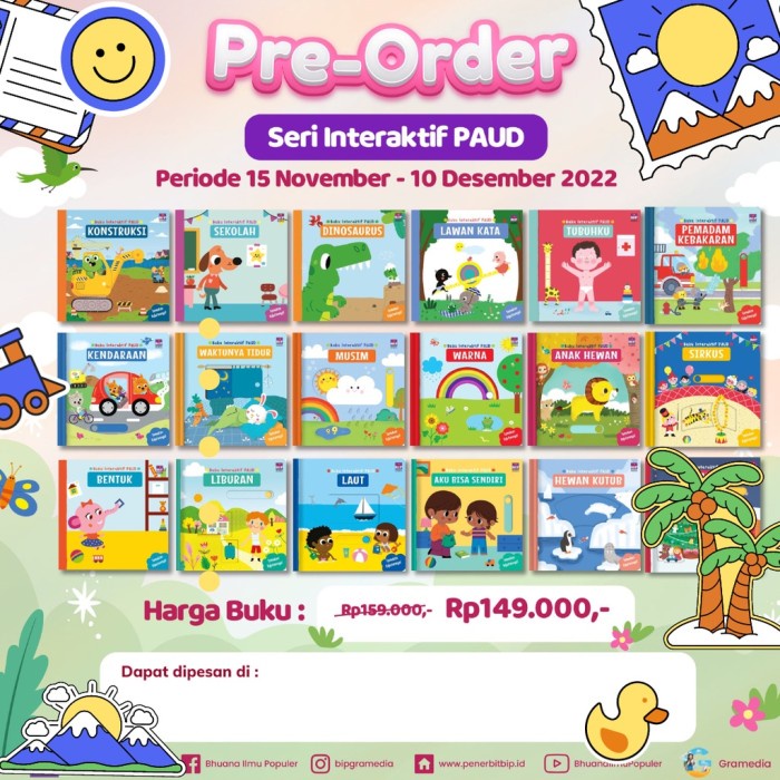 PROMO TERBAIK [ABC] READY BUKU INTERAKTIF PAUD BIP BUKU BACAAN ANAK TERBARU