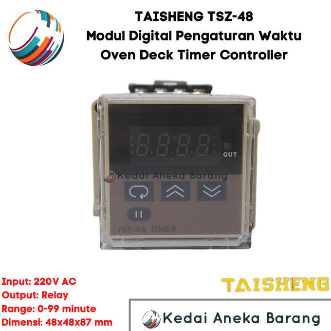 TAISHENG Modul Digital Timer Oven Deck Controller TSZ-48 220V AC Relay