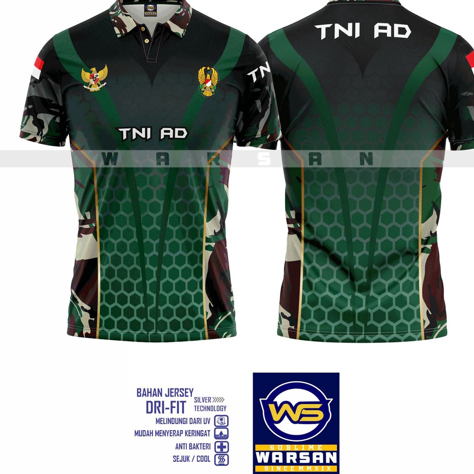 Star Seller.! Kaos Kerah TNI AD/Kaos TNI AD/WANGKI TNI AD/T-shirt Polo TNI AD Bahan Dryfit WARSAN