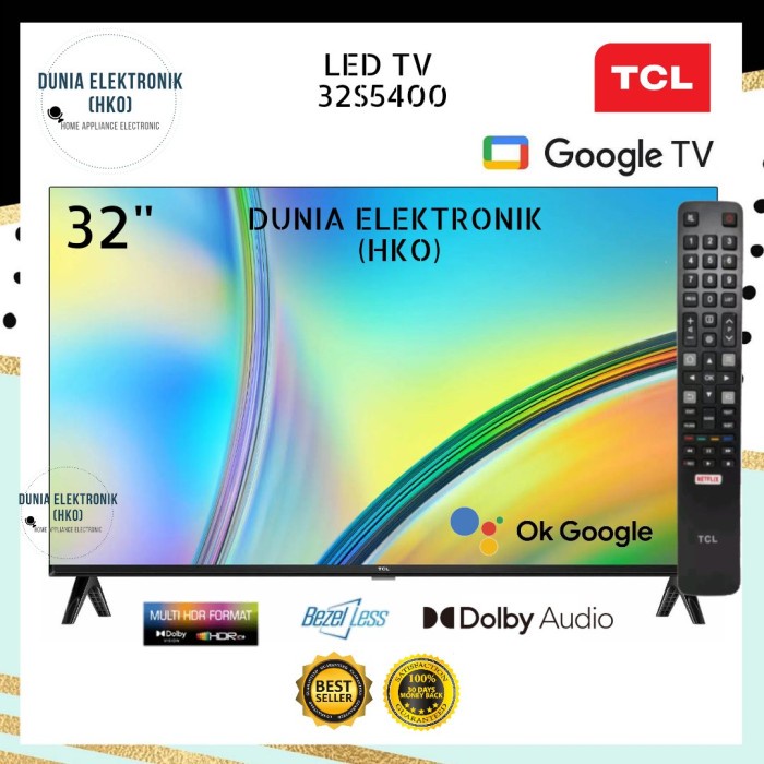 Tcl 32S5400 32 Inch Tcl Google Tv 32 Inch Fhd Bezel Less Tcl S5400