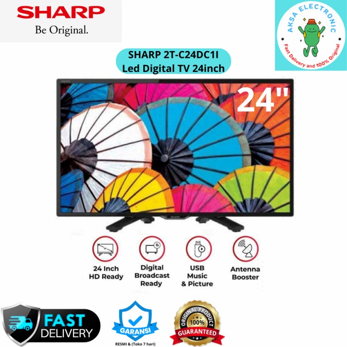 Sharp Led Tv 24Dc1I Digital 24Inch / 2T-C24Dc1I