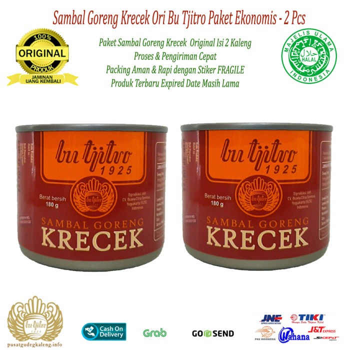 

SAMBAL GORENG KRECEK BU TJITRO PAKET EKONOMIS - ISI 2 PCS