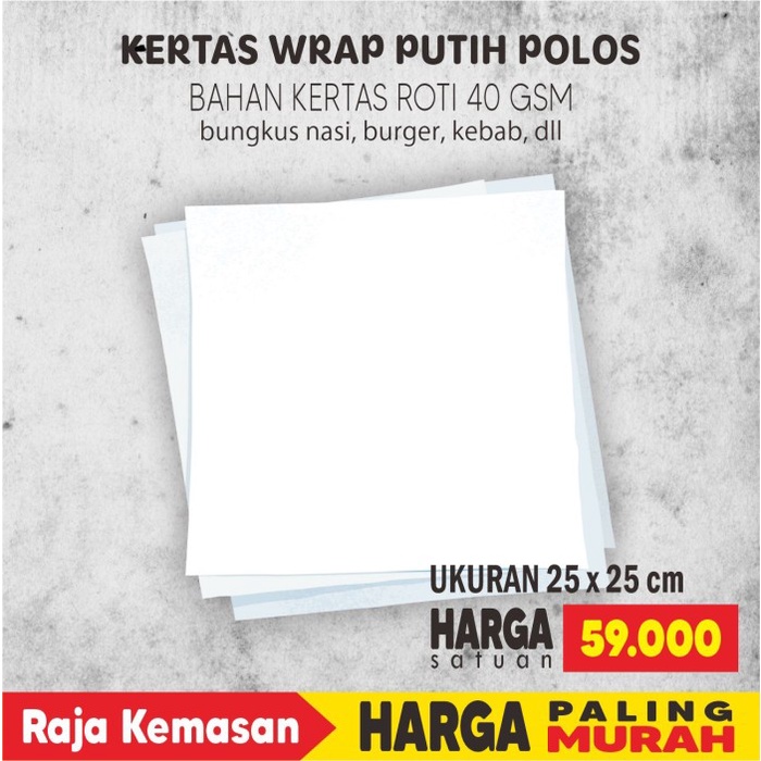 

KERTAS ROTI, KERTAS PEMBUNGKUS MAKANAN, KERTAS BURGER, KERTAS WRAP