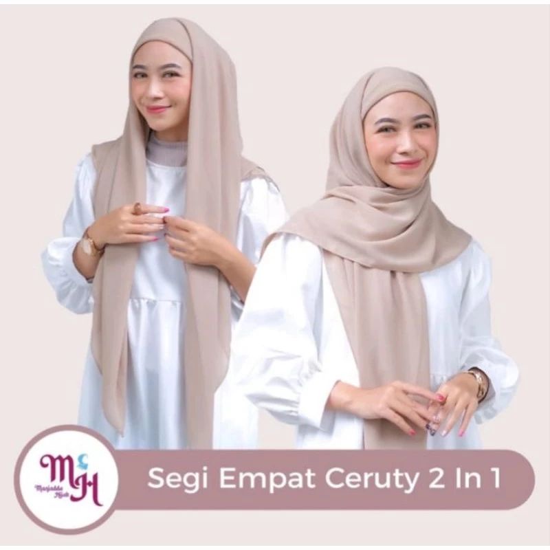 instan square / SegiEmpat inner Ceruty 2layer Polos/Motif