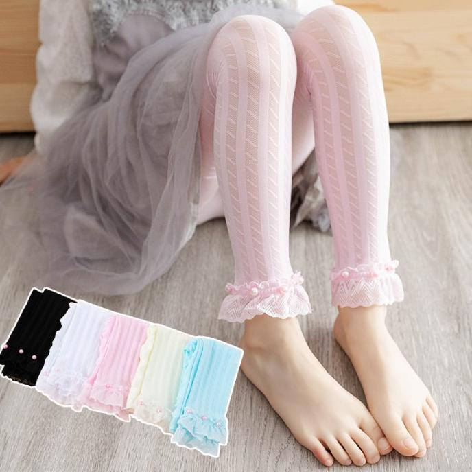 TERLARIS Legging Panjang Anak Lejing Kain Renda Motif Pearl DSO