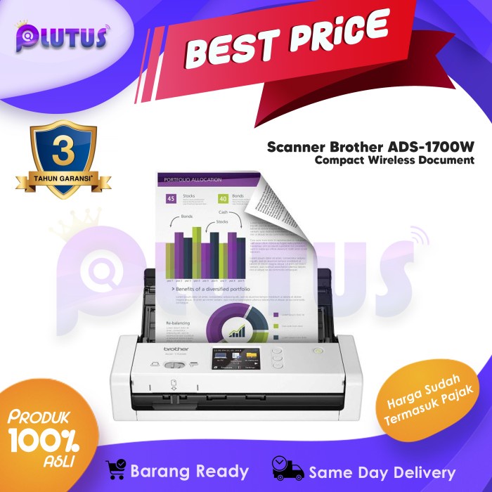 Scanner Brother ADS-1700W Compact wireless document ADS1700W