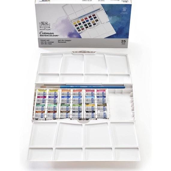 

Cotman Water Colours Painting Plus 24 Half Pan Set Winsor & Newton