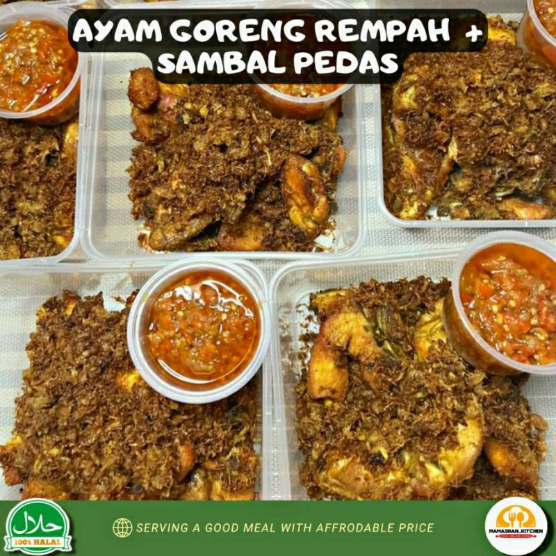 

Menu Faly..!! "Ayam Goreng Rempah + Sambal Bawang Pedas" 1 Ekor (10 Potong)