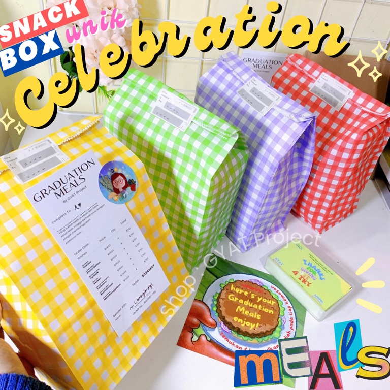 

GROSIR CELEBRATION MEALS Tema Patrick - Snack Box 6 Warna by GYAT Project Hampers Snack Gift Box Jajan Kado Cowok Cewek Kado Pacar Hadiah Unik Kado Ultah Kado Wisuda Kado Anniversary Hampers Murah Set Alat Makan Kado Sahabat Graduation Gift Birthday Gift
