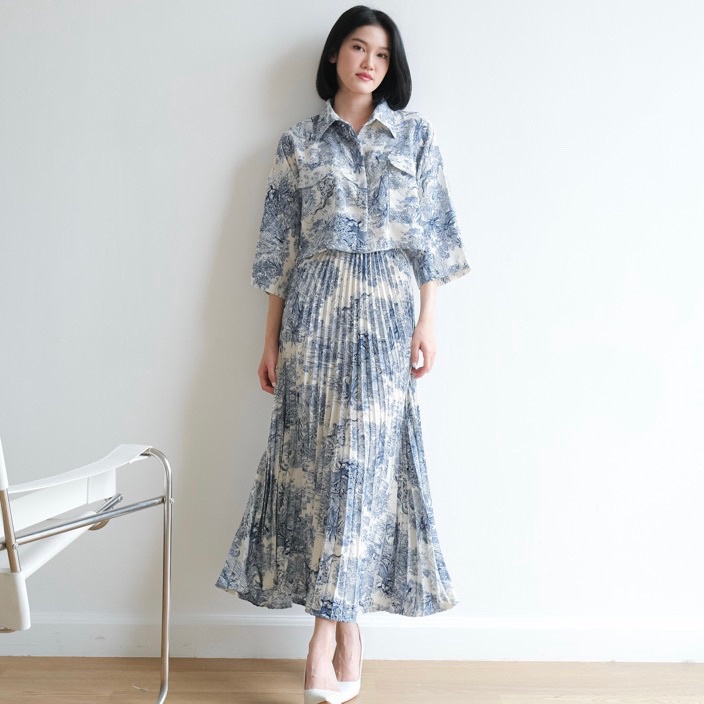Harga Heboh MEYG - ONE SET FUJI POCKET ROK PLISKET PREMIUM| one set nature termurah