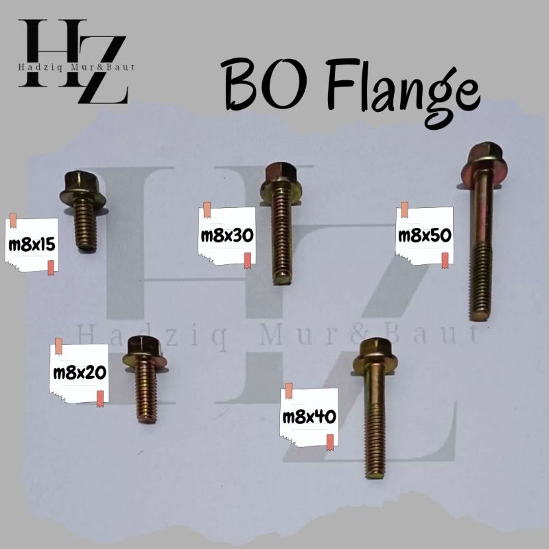 Baut Flange (BO Flange) M8 Kunci 12