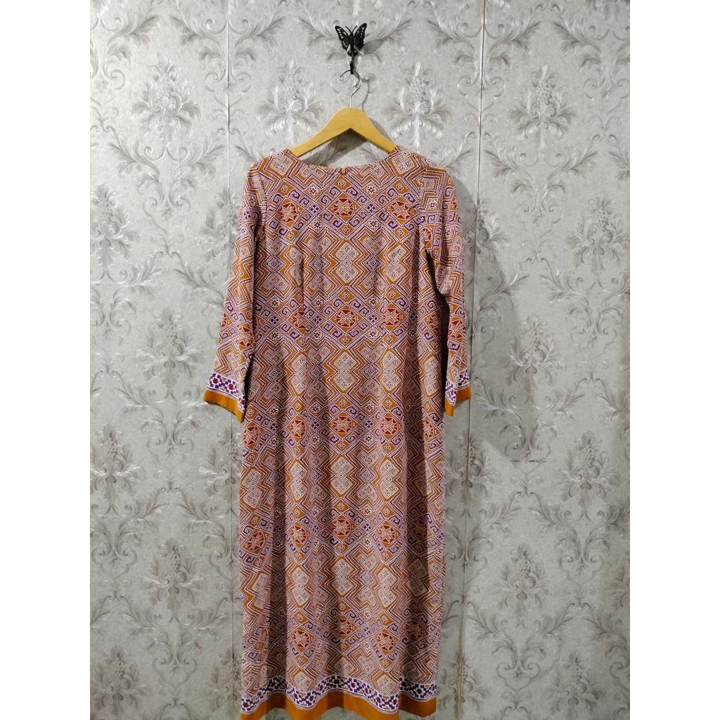PRELOVED Gamis Batik Wanita Orange