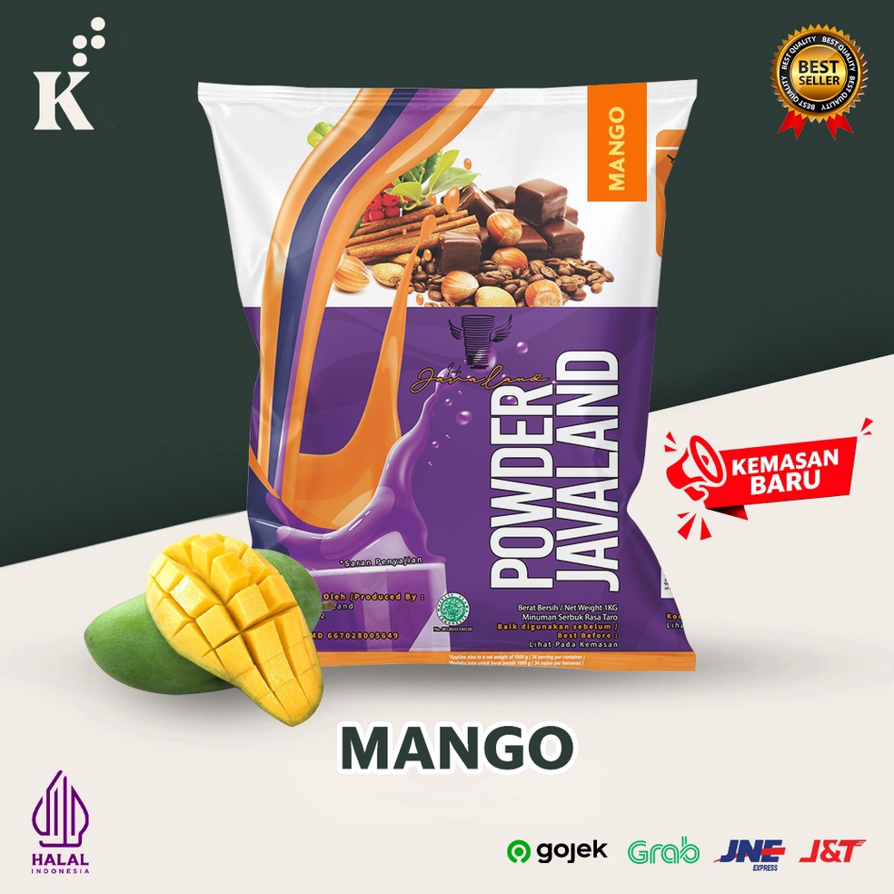 

SPESIAL DISCOUNT Bubuk Minuman Bubble Powder Drink Mangga / Mango ORIGINAL Javaland 1kg