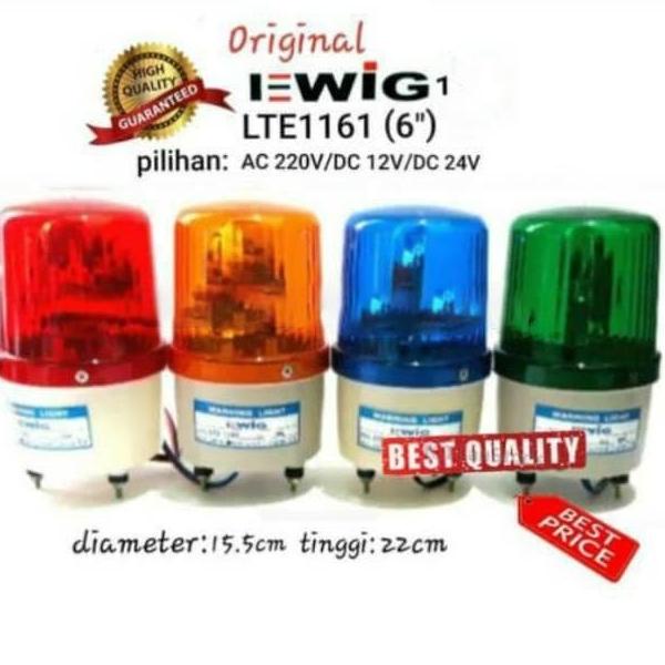 Lamp Rotary Warning Light Lte1161 6" Ewig.