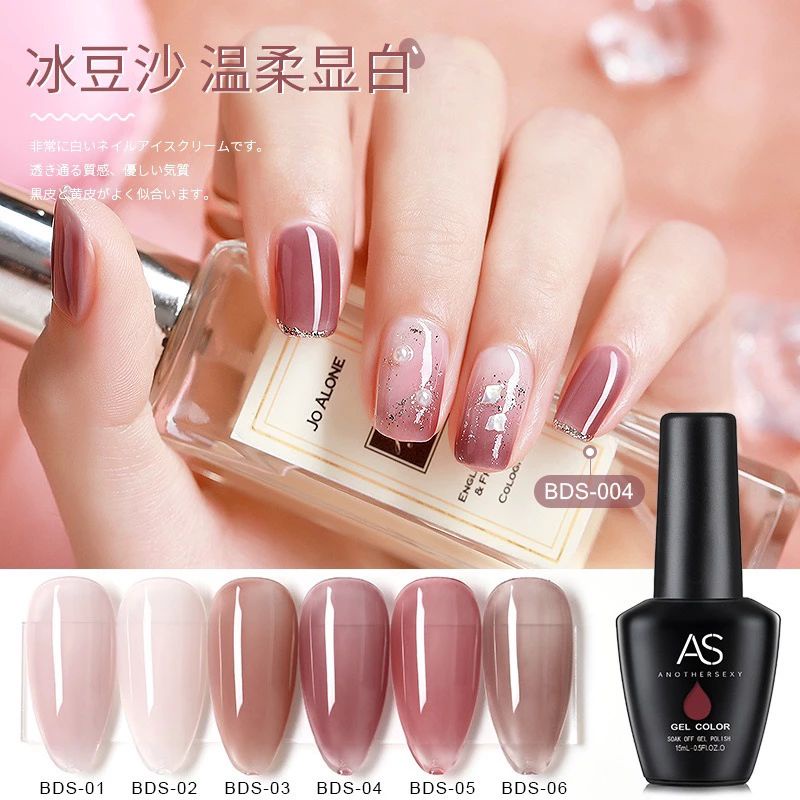 1SET NAIL GEL POLISH CODE BDS 6WARNA FREE FRAME