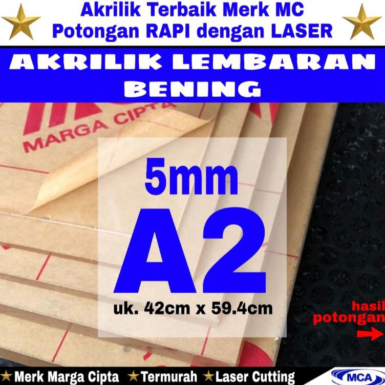 Best AKRILIK lembaran 5mm uk. A2 / Akrilik bening / Marga cipta / Acrylic