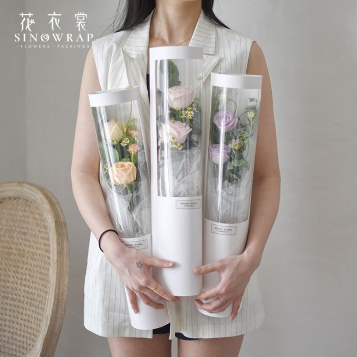 Promo Bloom Box Bentuk Tabung Transparan Mika Prdx80 (1 Pack 5 Pc) Uk.80Cm Terbaru