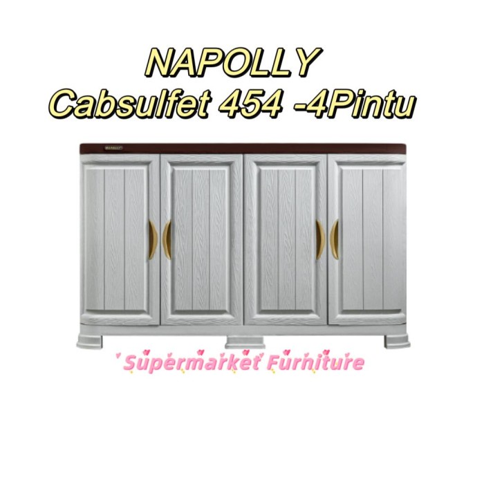 Ready stok NAPOLLY CABSULFET 454 PAPAN- Bufet Tv Plastik Napolly