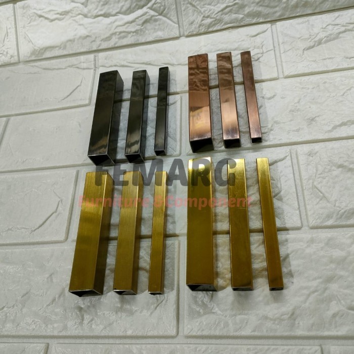 Hollow Stainless 40X40Mm Femarg Sus 201 Mirror Gold Rose Gold Black Berkualitas