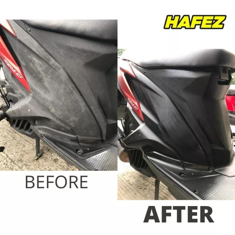 Promo Lampung - Hapez Restorer Pengkilat Penghitam Body Motor Hitam New Doff Bisa Cod