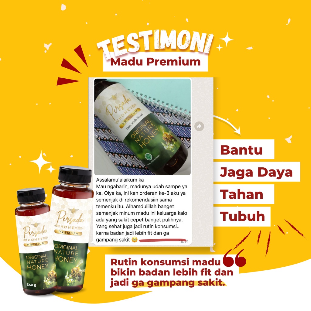

9.9 MADU PREMIUM PERSADA 680 GRAM MENIGKATKAN IMUNITAS, PEREDA BATUK, MADU MURNI 100%
