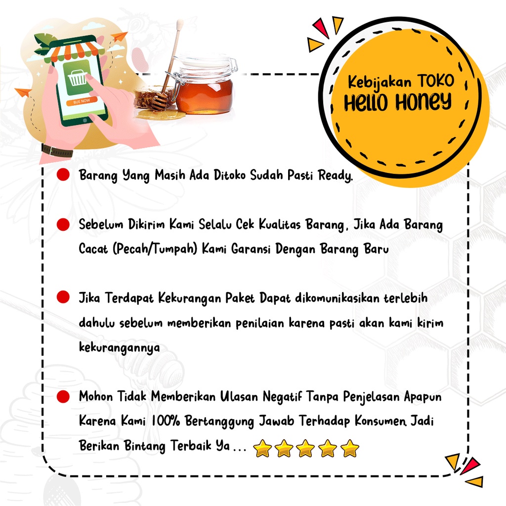 

Hello Honey - Madu Murni 1000 Gr - Natural Raw Honey