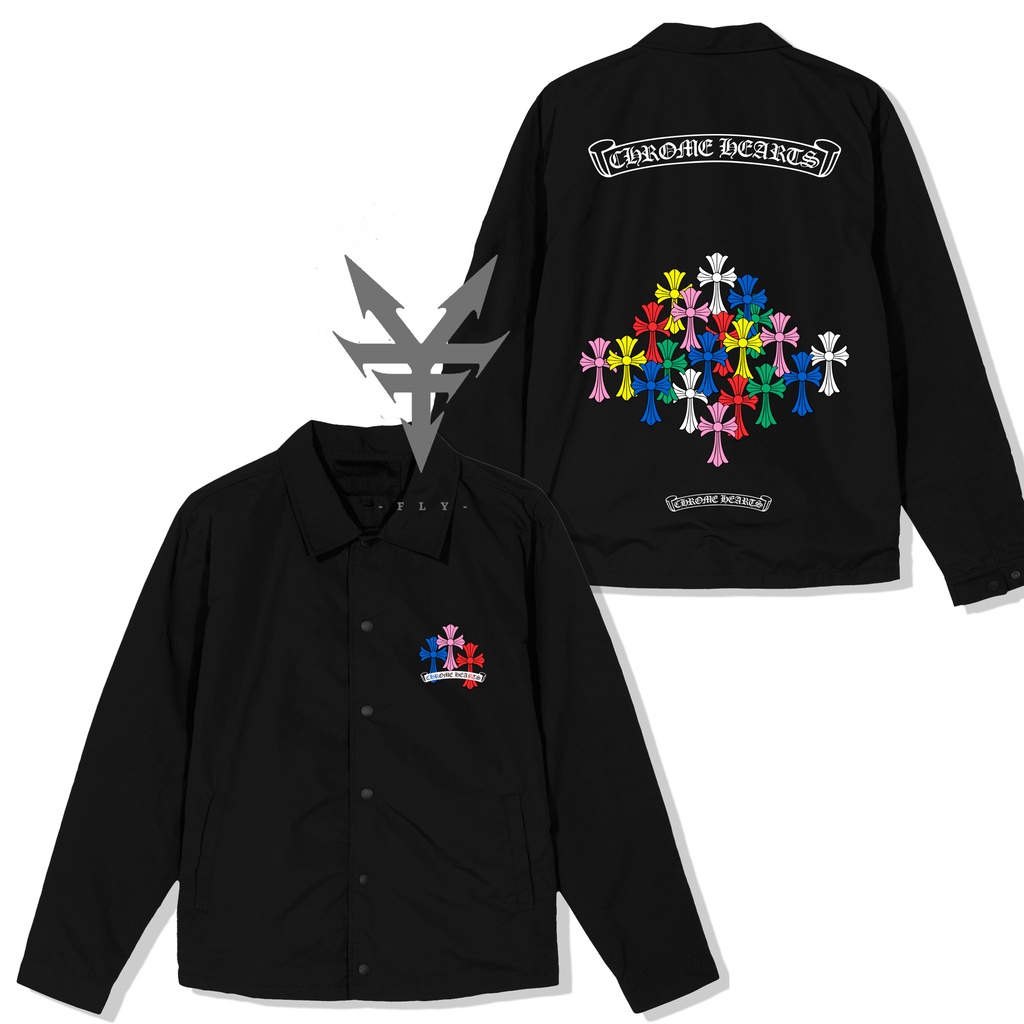 Jaket Coach Rainbow Chrome Hearts Wooin Wind Breaker Comic Korea